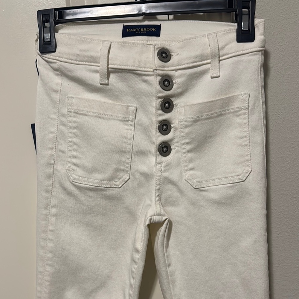 Ramy Brook white Button-Fly Pants